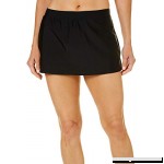 Beach Diva Womens Solid Elastic Waist Swim Skirt Black B078SRQN84